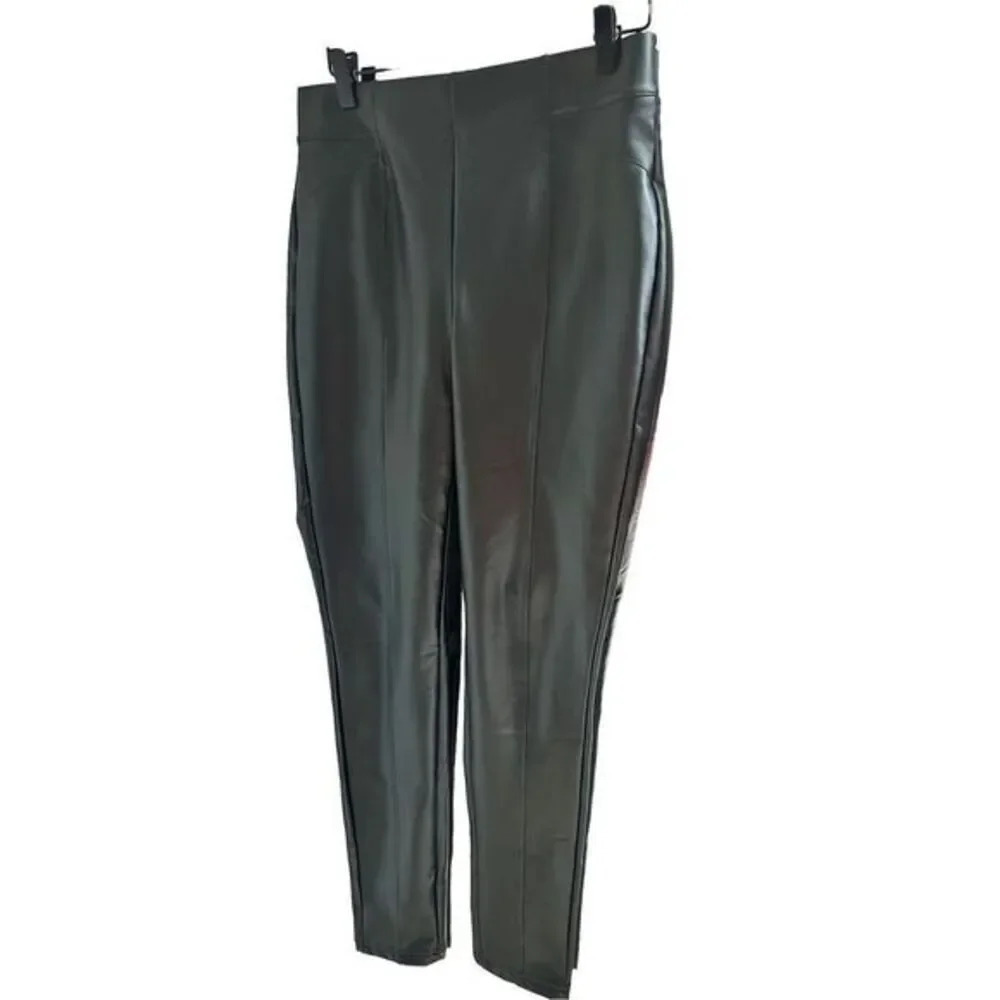 BBJ Los Angeles Faux Leather Skinny‎ Pants Size Medium Black